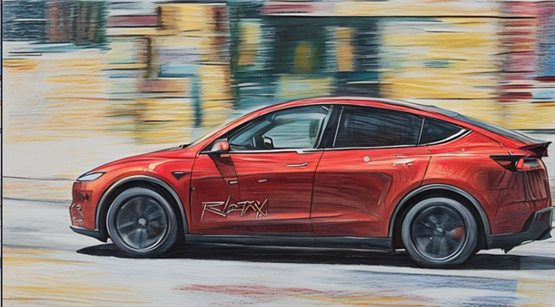 테슬라 로보 택시 논란속 시범 개시(일러스트)