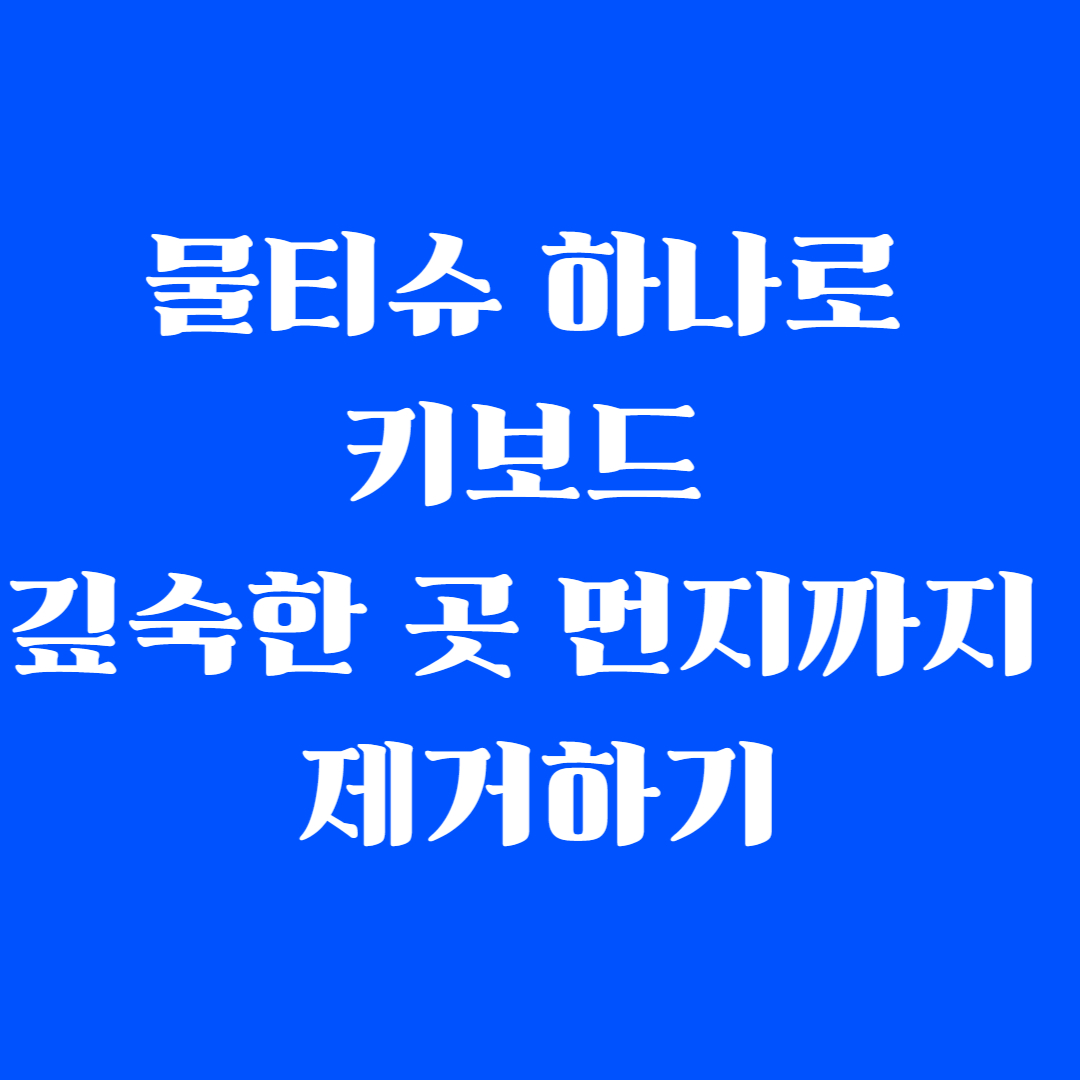 물티슈 하나로 키보드 깊숙한 곳 먼지까지 제거하기