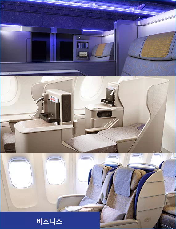 아시아나 항공 비지니스 좌석