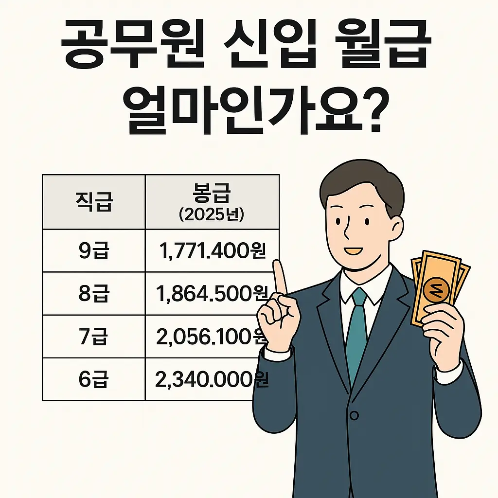 공무원 월급｜신입 초봉부터 직급별 봉급표 총정리