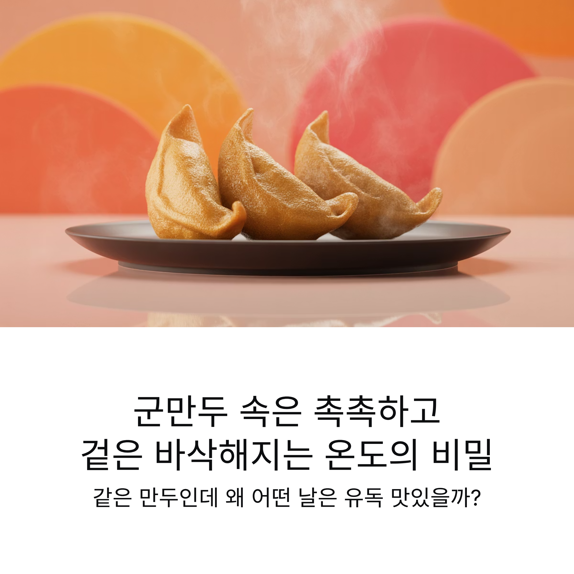 군만두 속은 촉촉하고 겉은 바삭해지는 온도의 비밀