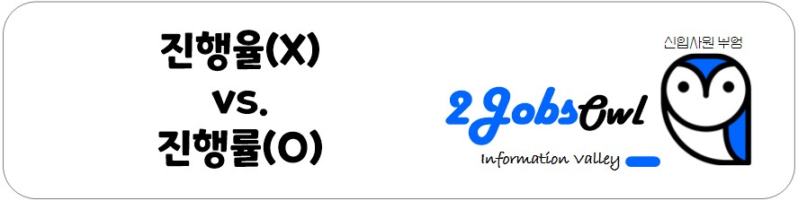 회사용어 맞춤법 - 진행율, 진행률
