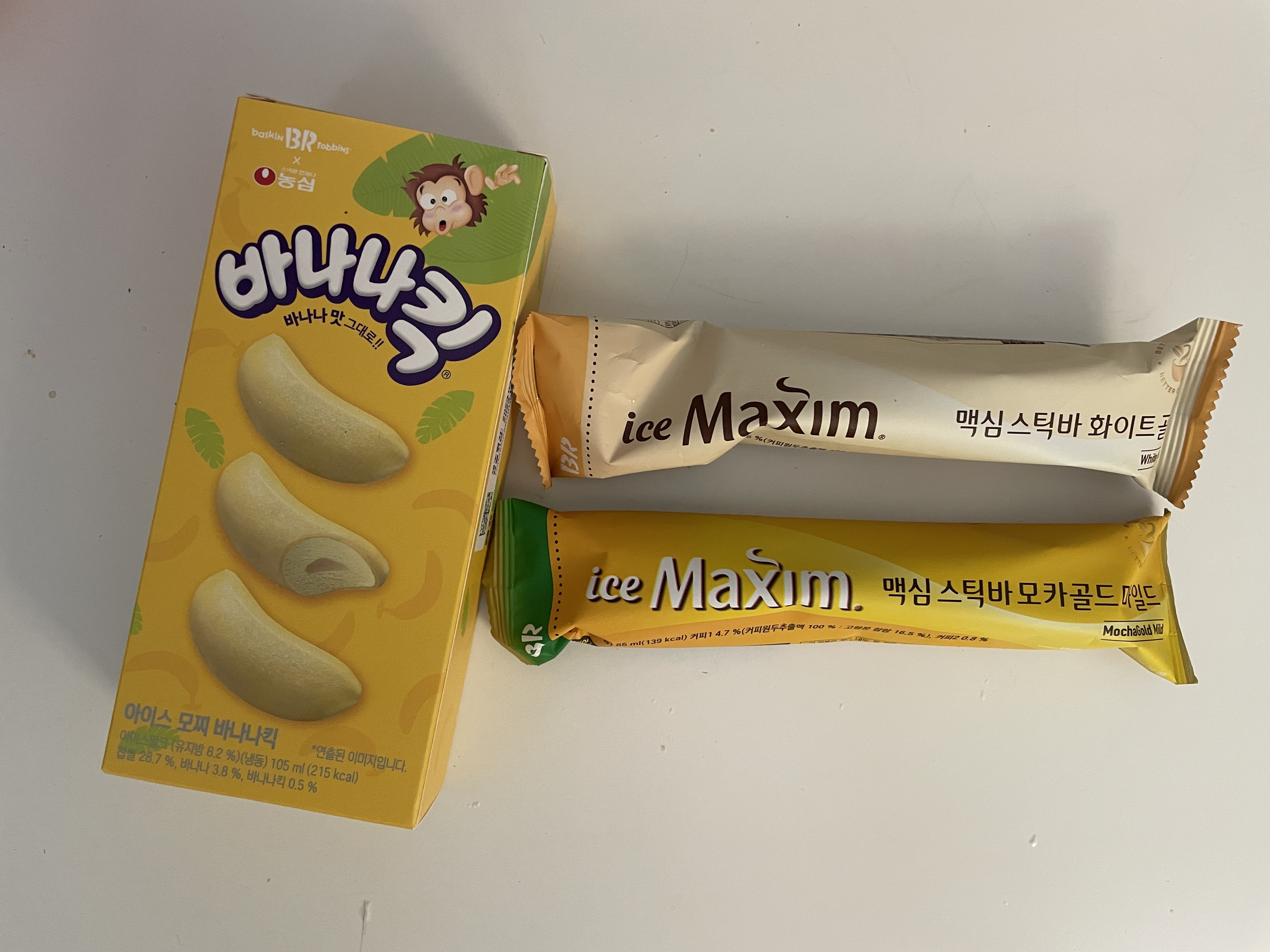 베스킨라빈스 바나나킥&#44; 맥심 스틱바