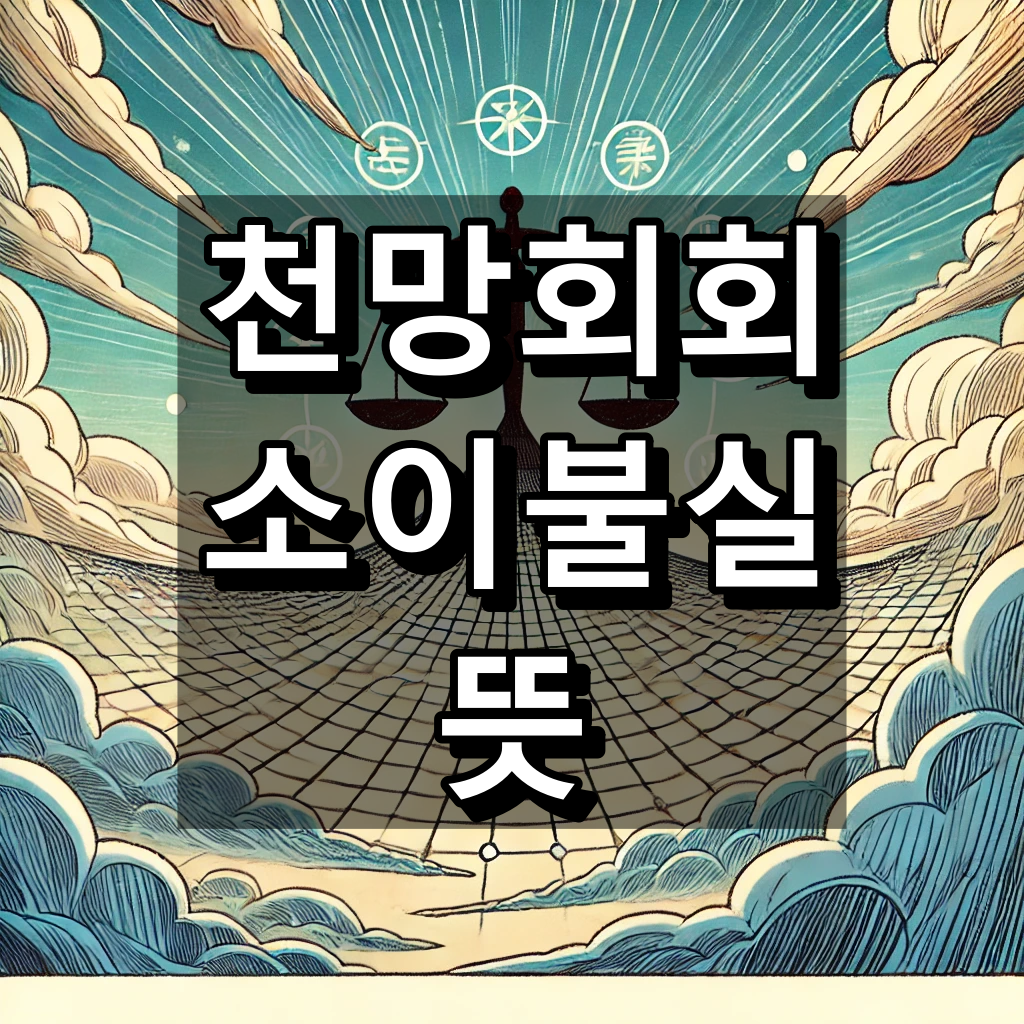 천망회회 소이불실 뜻 대표 이미지