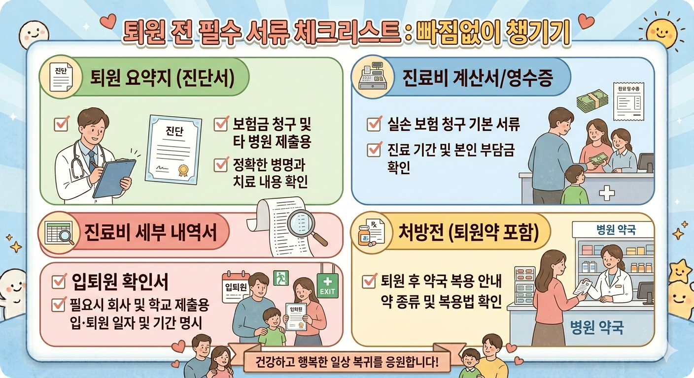 실비 보험 청구 필수 서류 리스트 및 진단서 입퇴원확인서 안내