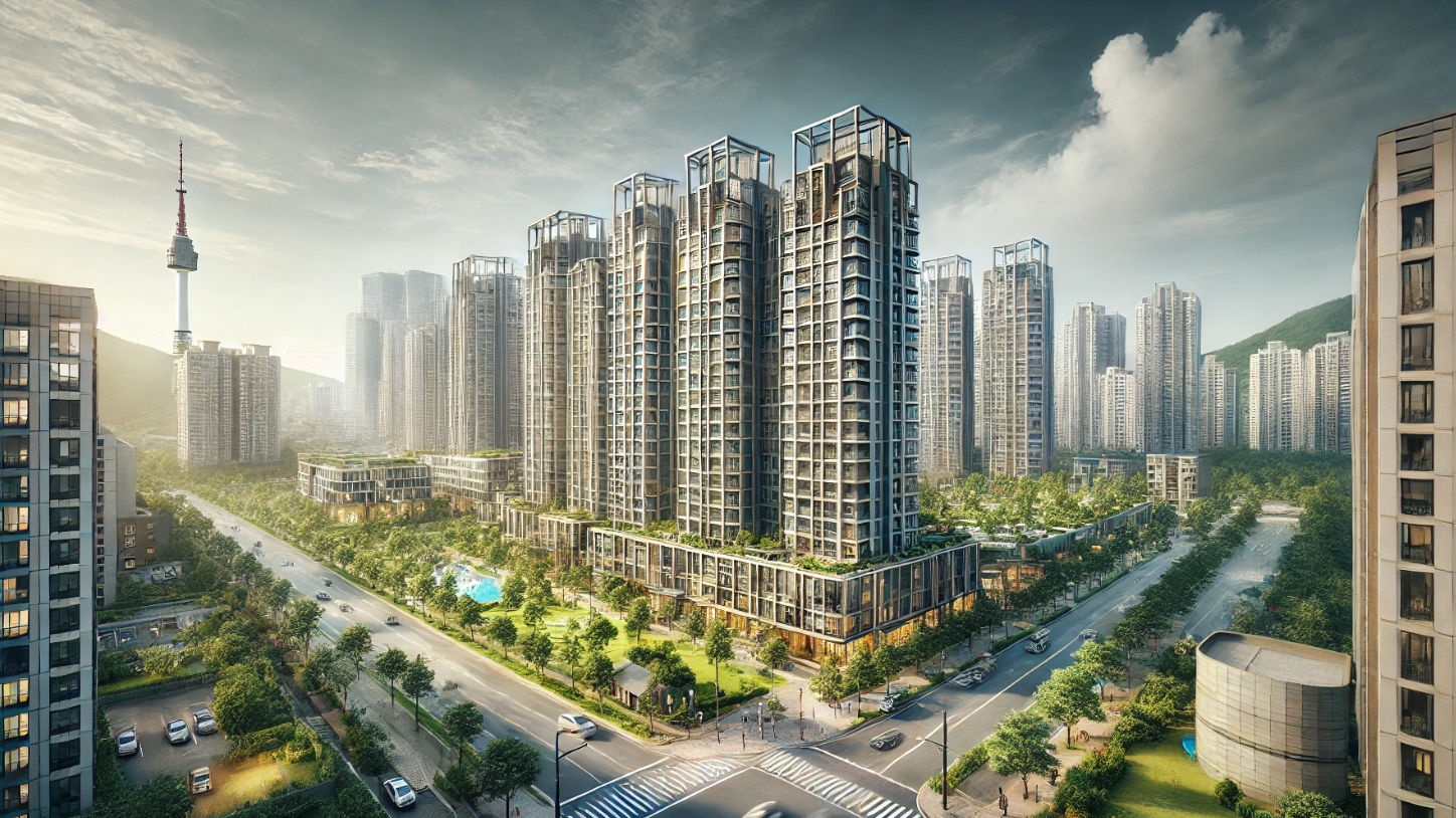 대치동의 고급 아파트 단지와 주변 분위기