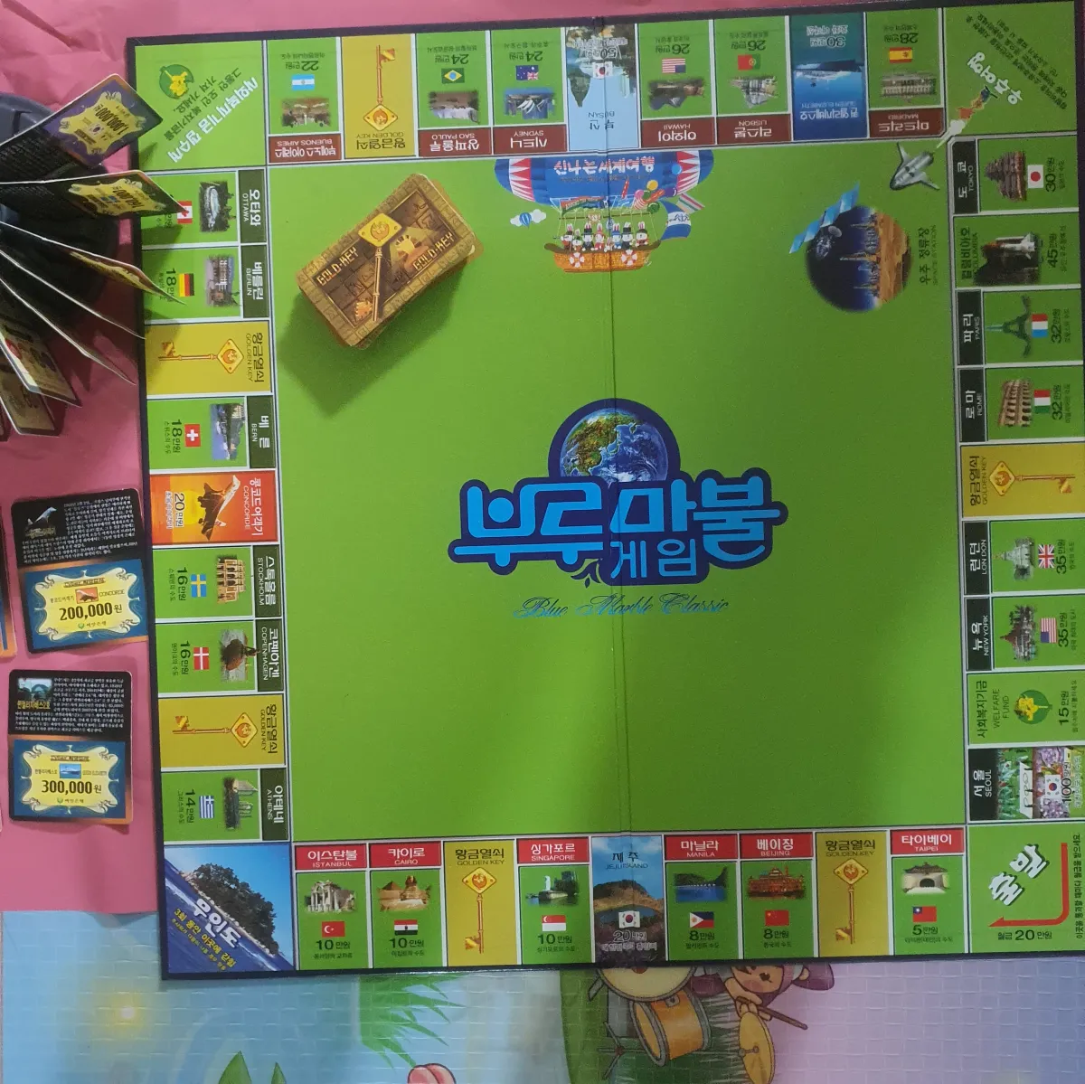 블루마블-세계여행-게임판