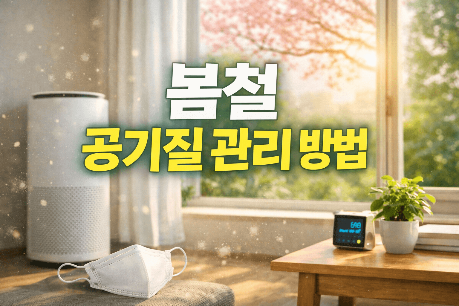봄철 공기질 관리 방법 총정리: 환기 타이밍부터 공기청정기 필터까지