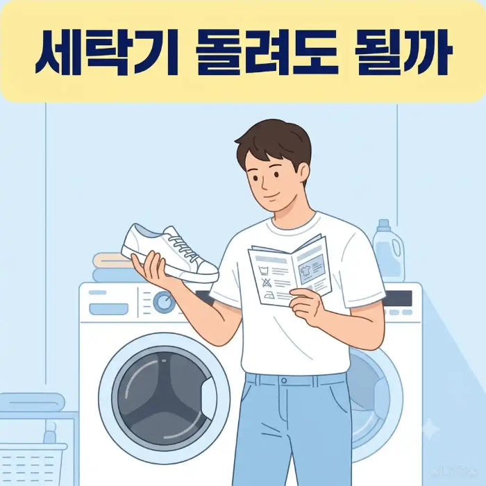 세탁기 돌려도 되는 신발 기준 흰 운동화 세탁법