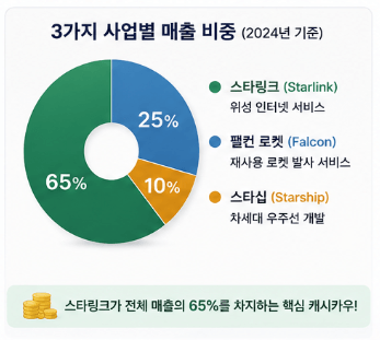 3가지 사업별 매출 비중