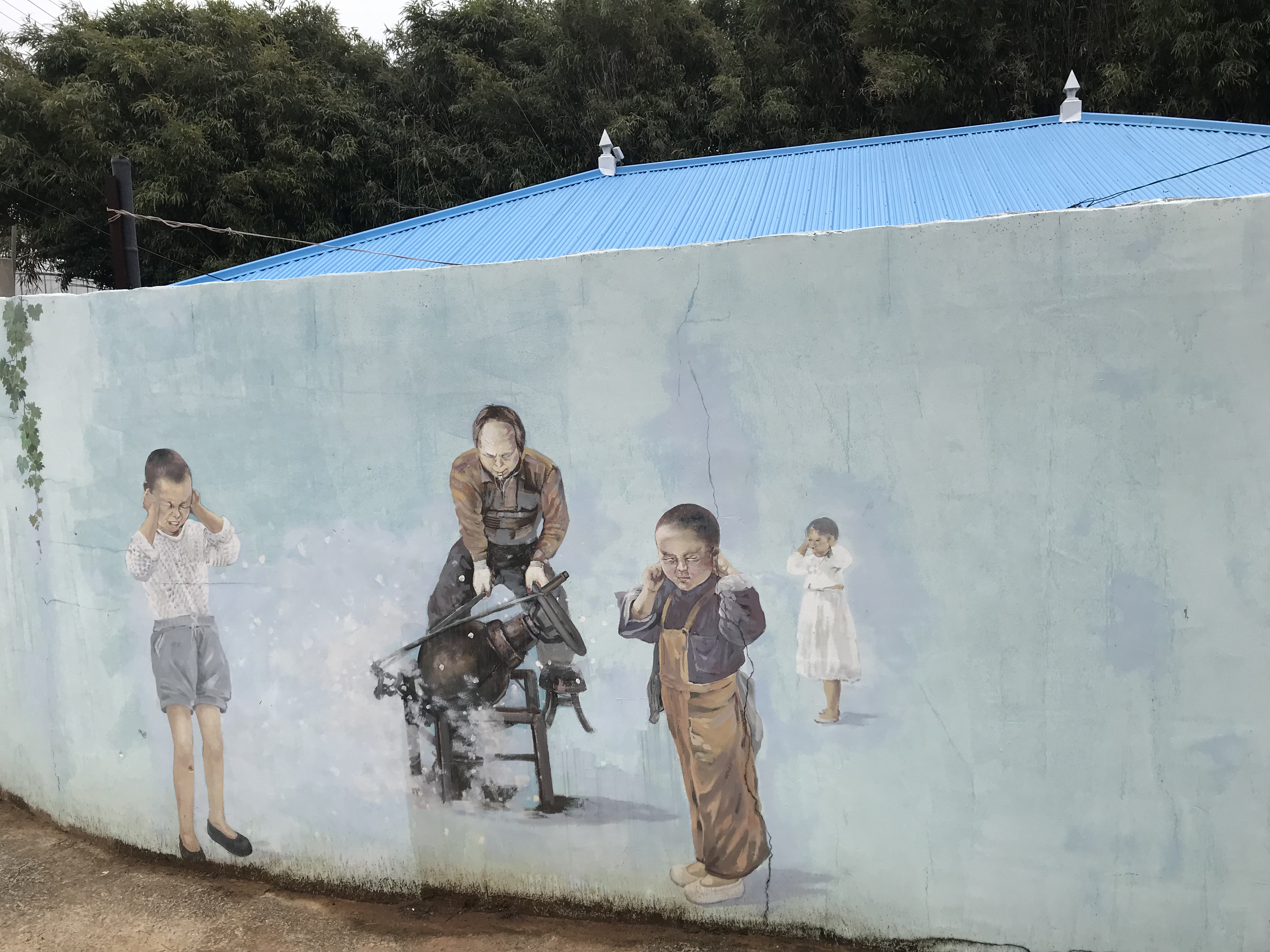 연홍도 벽화