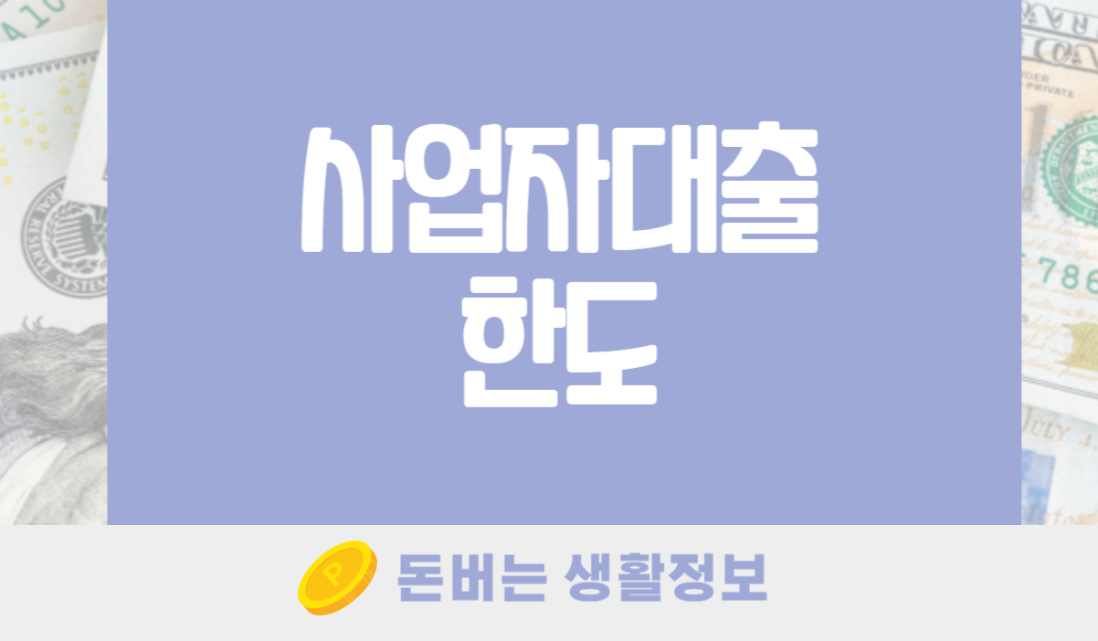 사업자대출 한도