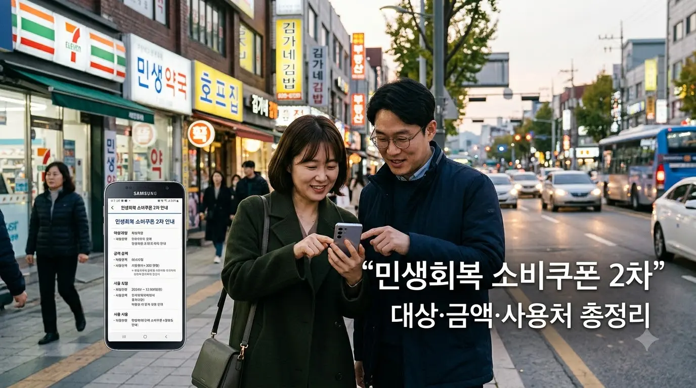 민생회복 소비쿠폰 2차 신청 정보를 확인하는 장면