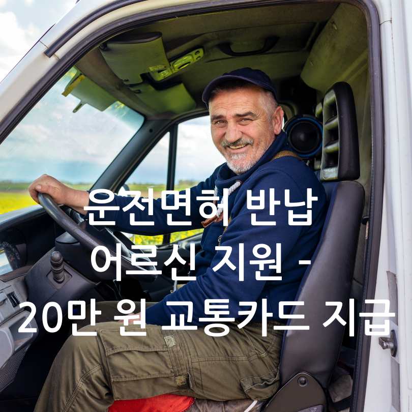 운전면허 반납 어르신 지원