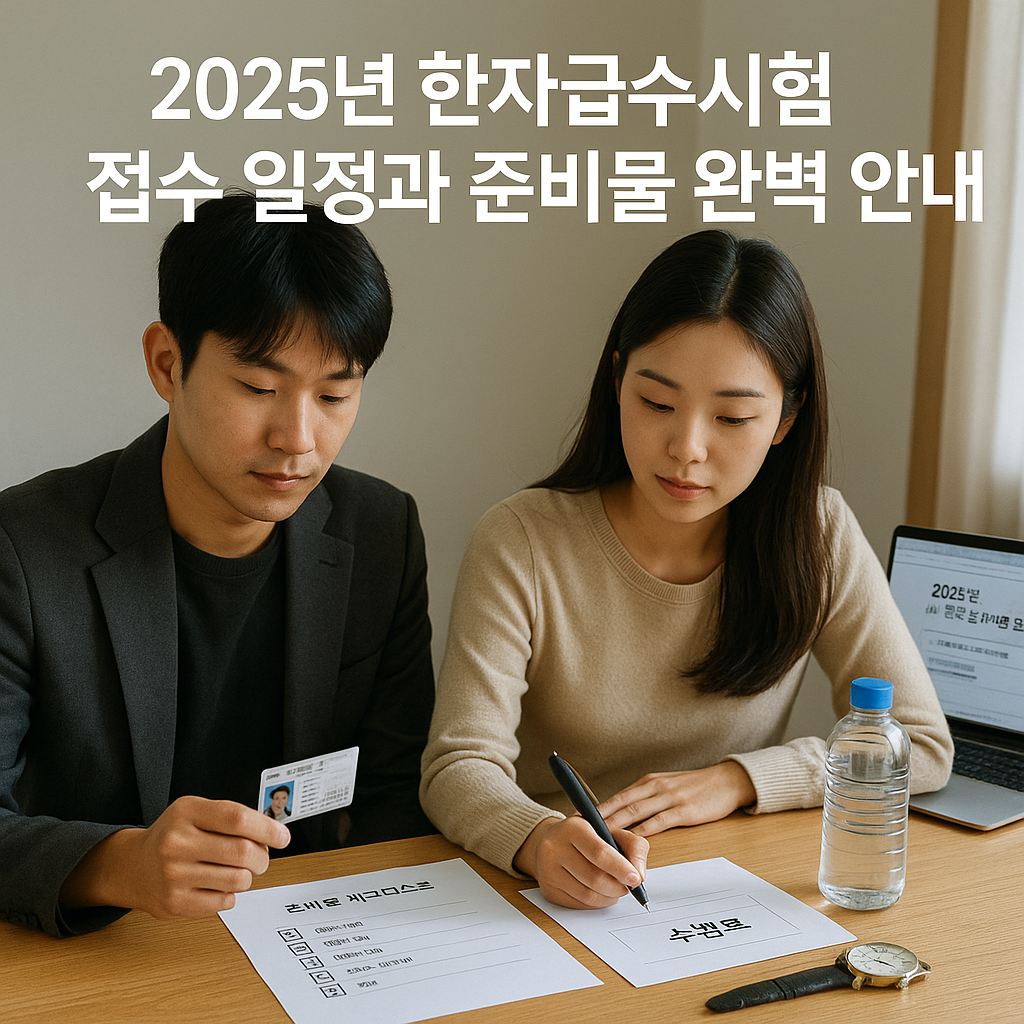 2025년 한자급수시험 접수 일정과 준비물 완벽 안내