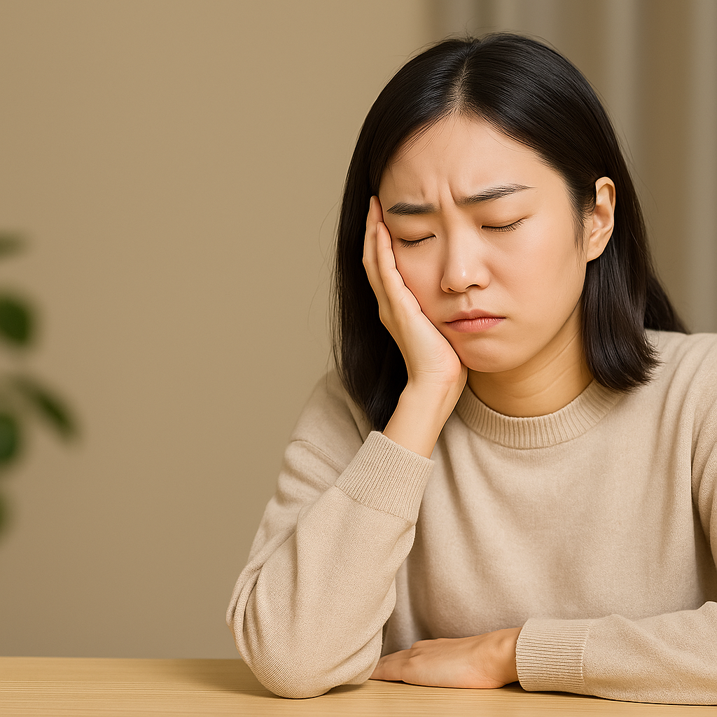 피곤해하는-여성