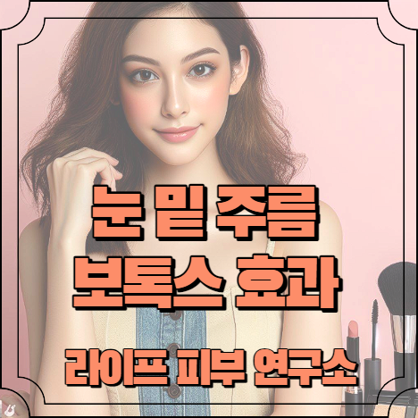 눈가 주름, 눈 밑 주름 보톡스 효과 알아보기