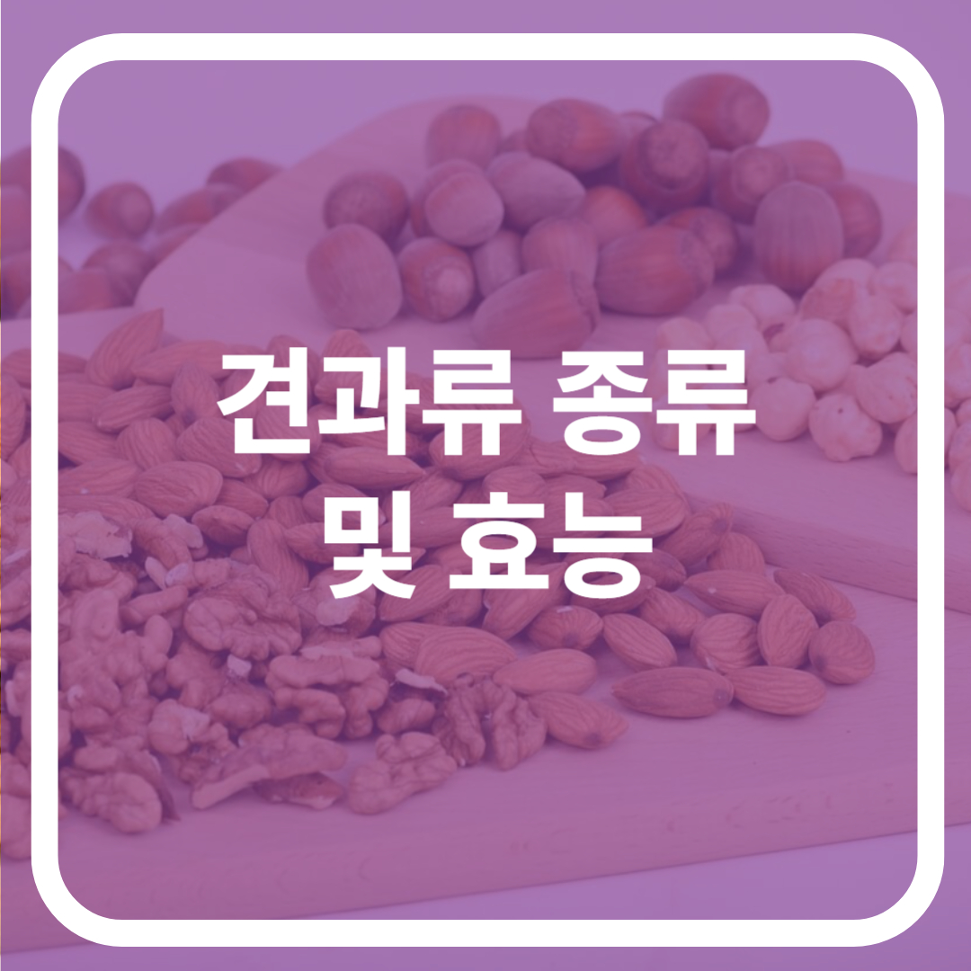 견과류 종류 및 효능