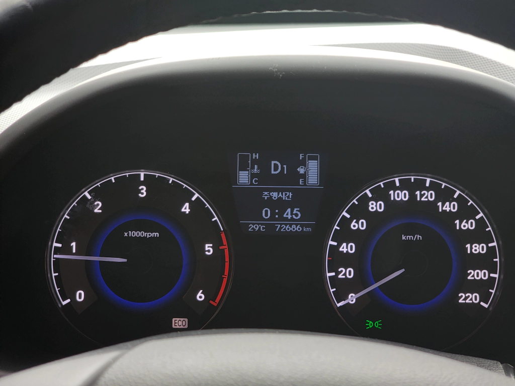 2차 연비 측정 : 주행시간 45분