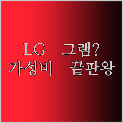 LG 그램, 삼성 노트북? 2024년