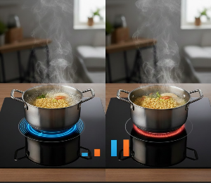 인덕션에 라면 끊이는 중