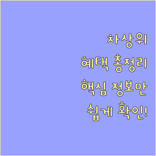 차상위계층 복지 혜택, 더 이상 헤매..