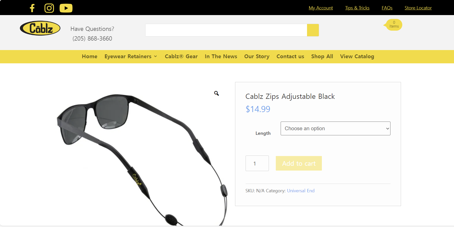 Cablz Zipz Adjustable