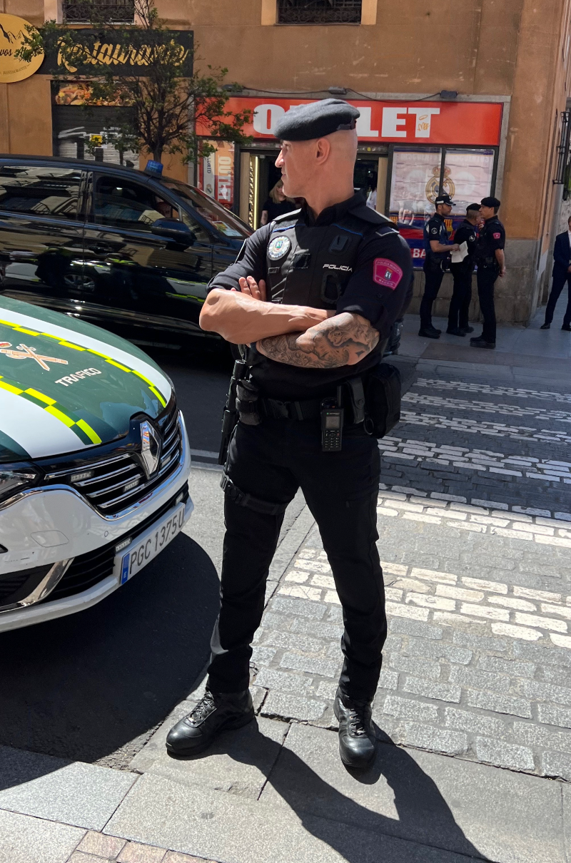 마드리드 전 시청 국빈방문 경호2