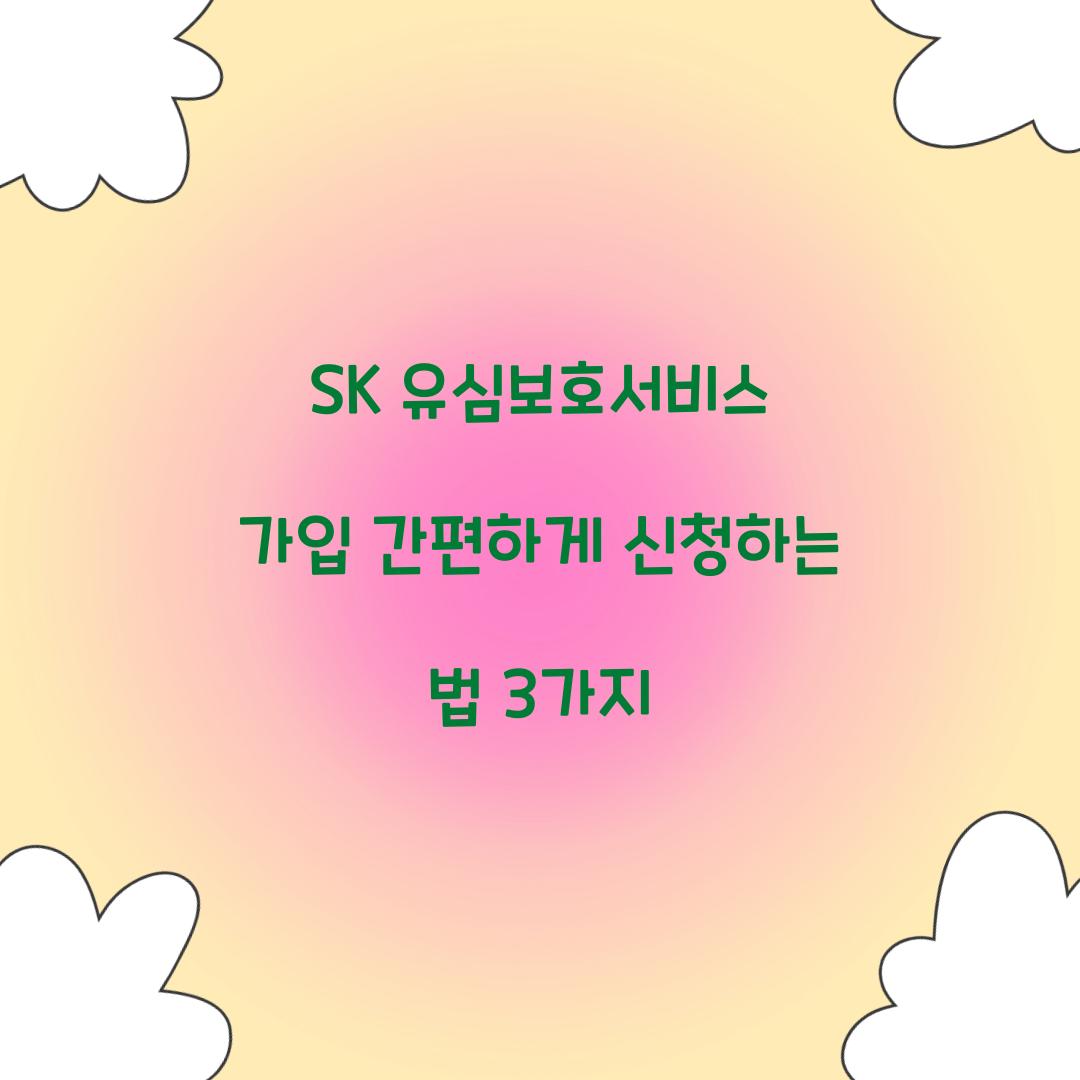 SK 유심보호서비스 가입
