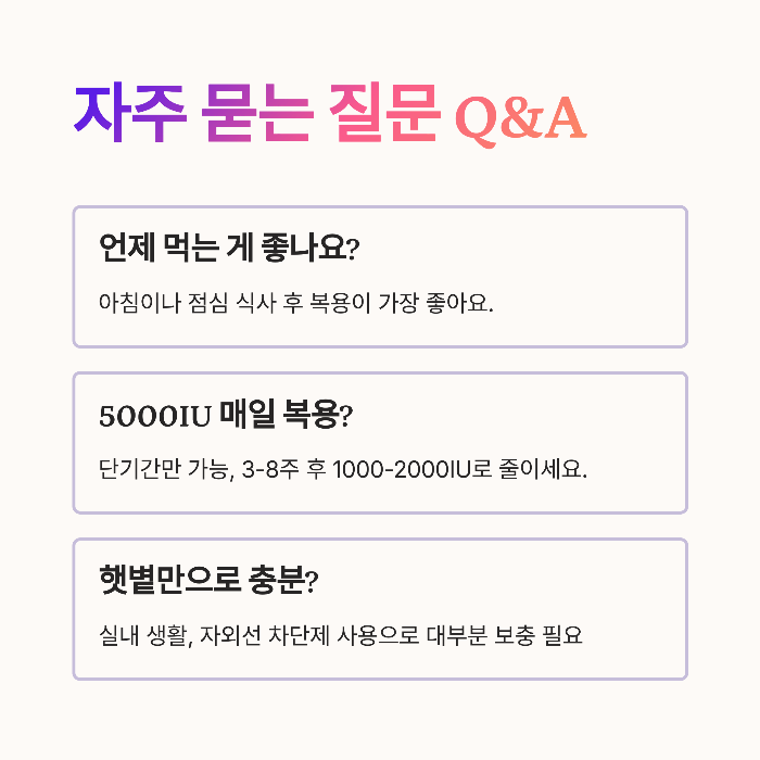 비타민d 자주 묻는 질문 Q&A 1