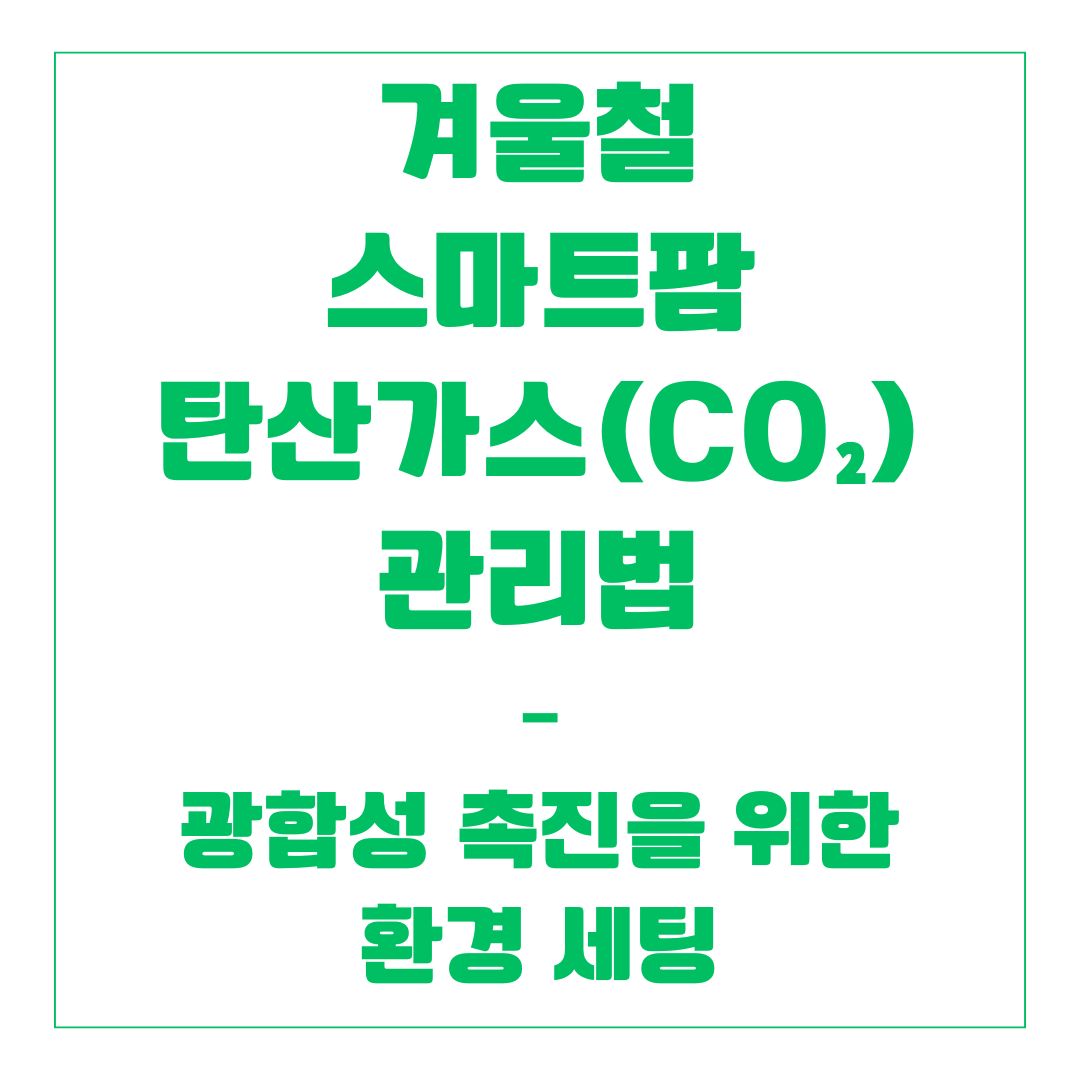 겨울철 스마트팜 탄산가스(CO₂) 관리법 &ndash; 광합성 촉진을 위한 환경 세팅
