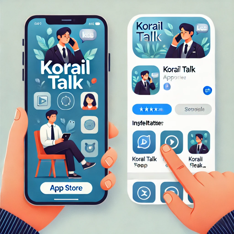 App Store에서 코레일톡 앱 설치 과정을 보여주는 아이폰 화면