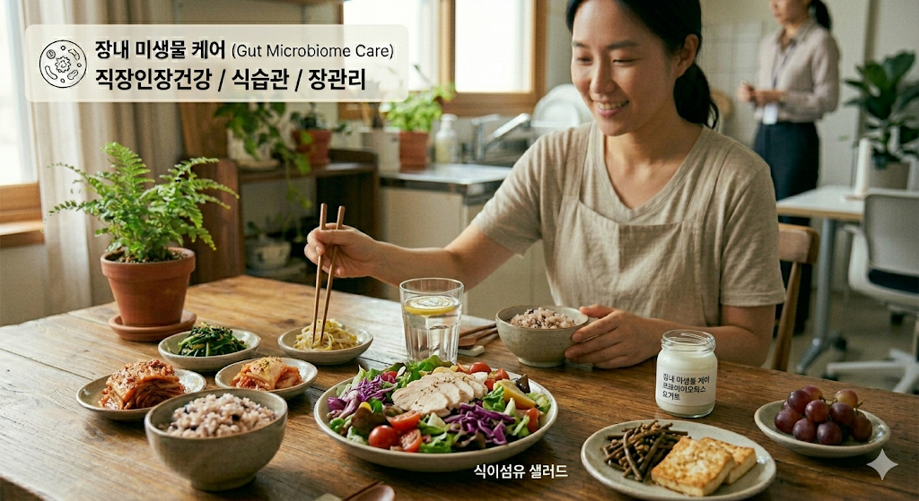 장내 미생물 케어 (직장인장건강, 식습관, 장관리)