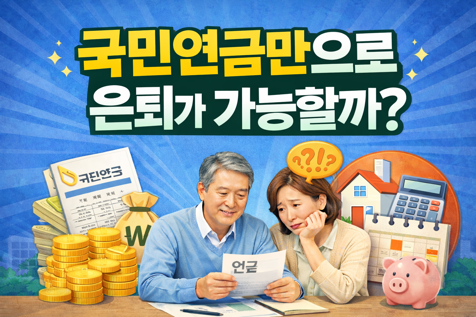 국민연금만으로 은퇴가 가능할까? 현실적으로 계산해봅니다