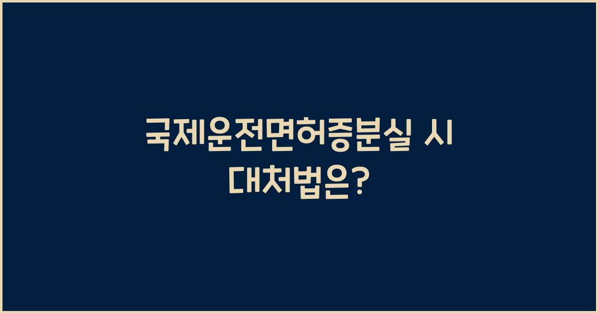 국제운전면허증분실