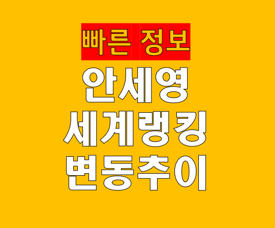 안세영 세계랭킹 변동 추이｜2023~2025 한눈에 보기