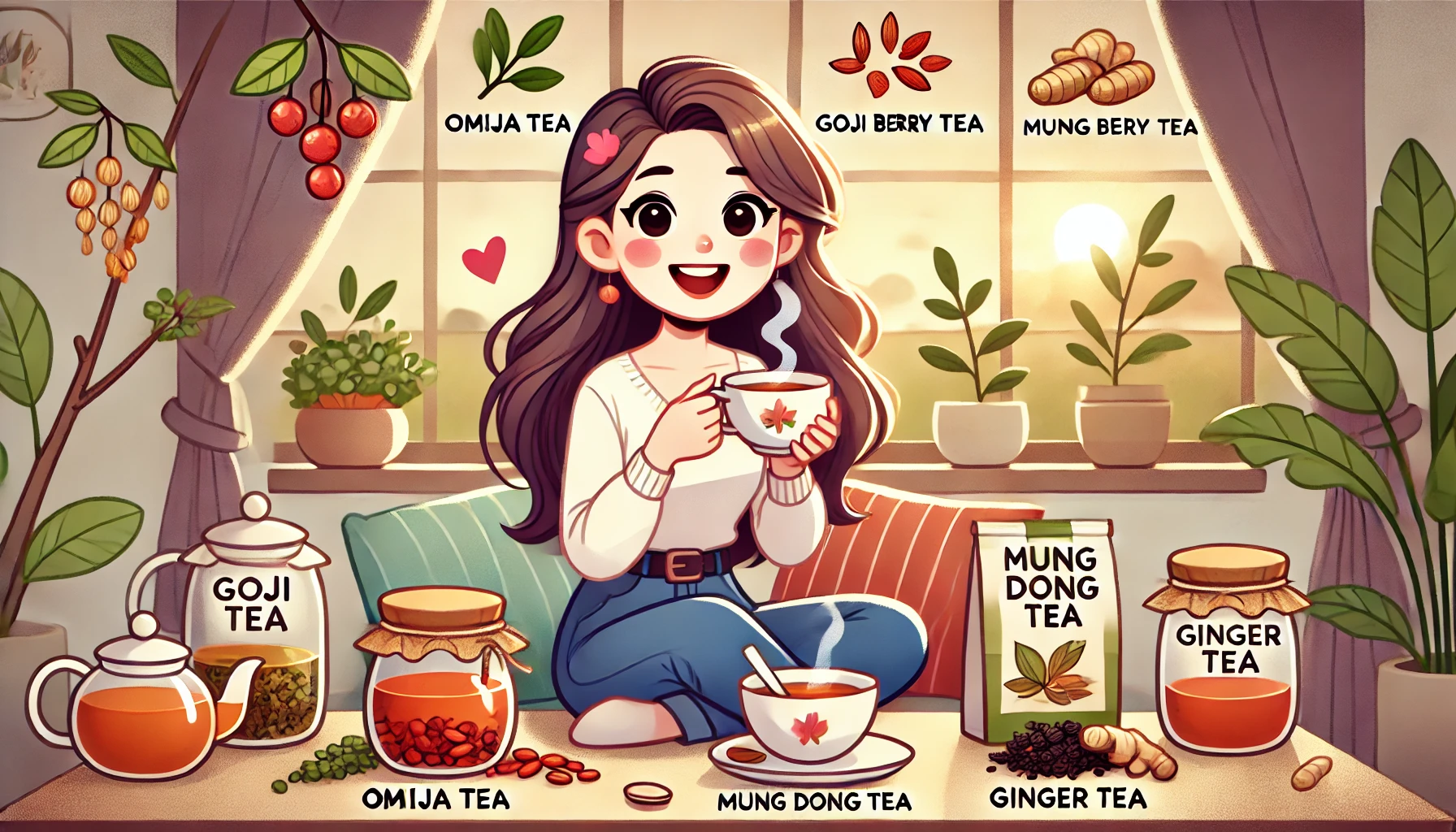 피로 개선에 탁월한 약초 차 추천! 오미자, 구기자, 생강차로 건강하게 활력 충전