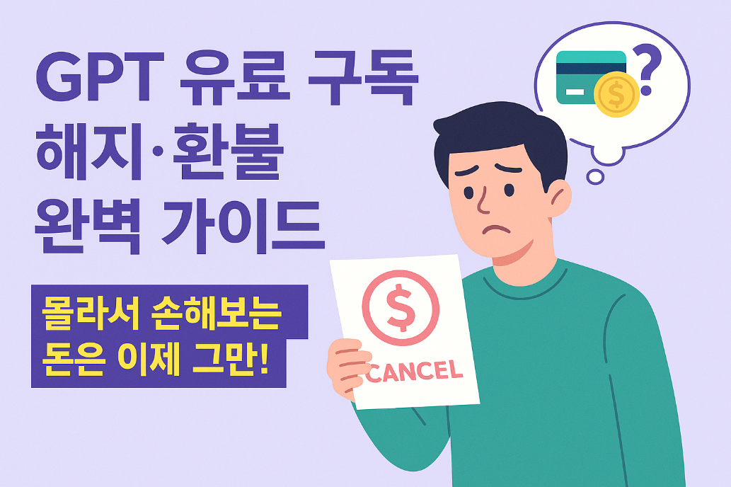 GPT 유료 구독 해지&middot;환불 완벽 가이드