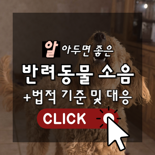 알아두면 좋은 반려동물 소음 법적 기준 및 대응 썸네일