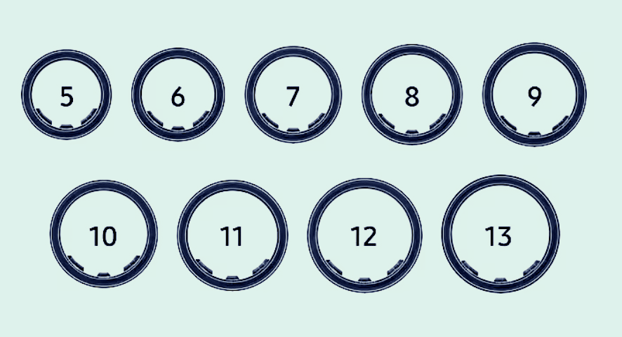 갤럭시 링 사이즈 9가지