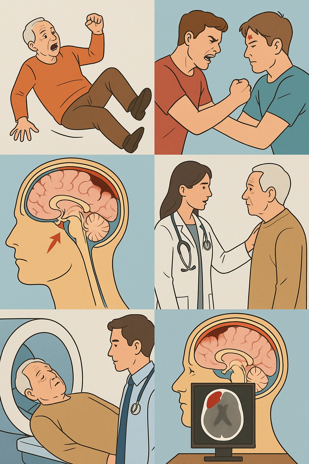 경막하 혈종에 대한 이미지