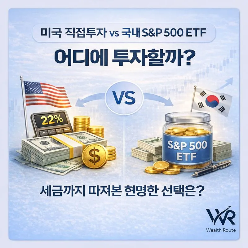 썸네일. 미국지수ETF 어디에 투자할까?(미국 or 국내)