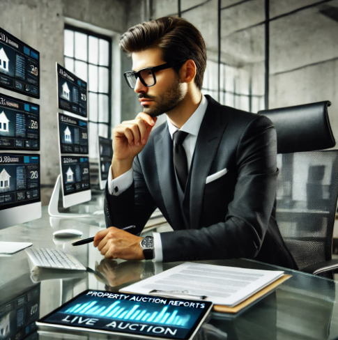 경매 시장의 경제 지표에 대해 분석하는 모습