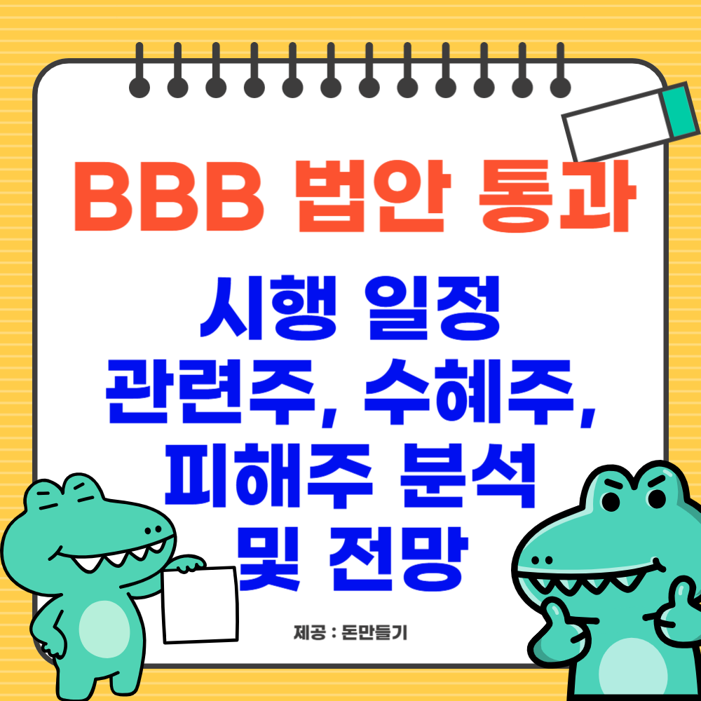 BBB 법안 최종 투표 가결 통과, 시행일정, 관련주, 수혜주, 피해주 종목 최신 정보 분석