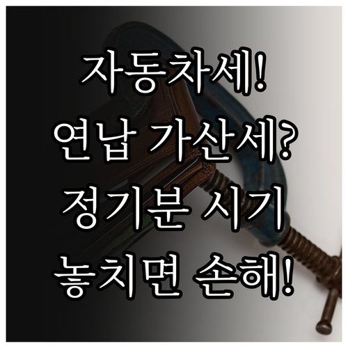 자동차세 연납 미납 가산세 여부와 정..