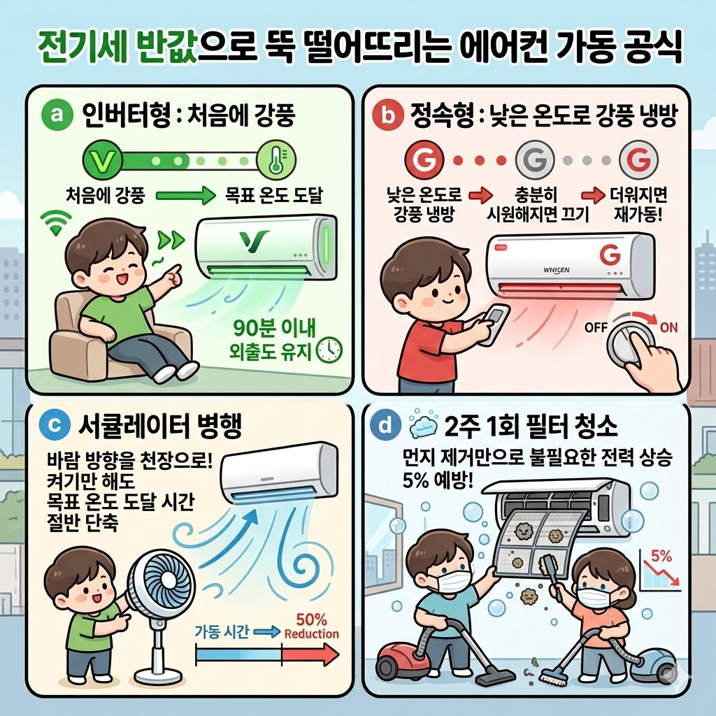 에어컨 유형별 가동 전략 및 냉방 효율 극대화 3대 관리 팁