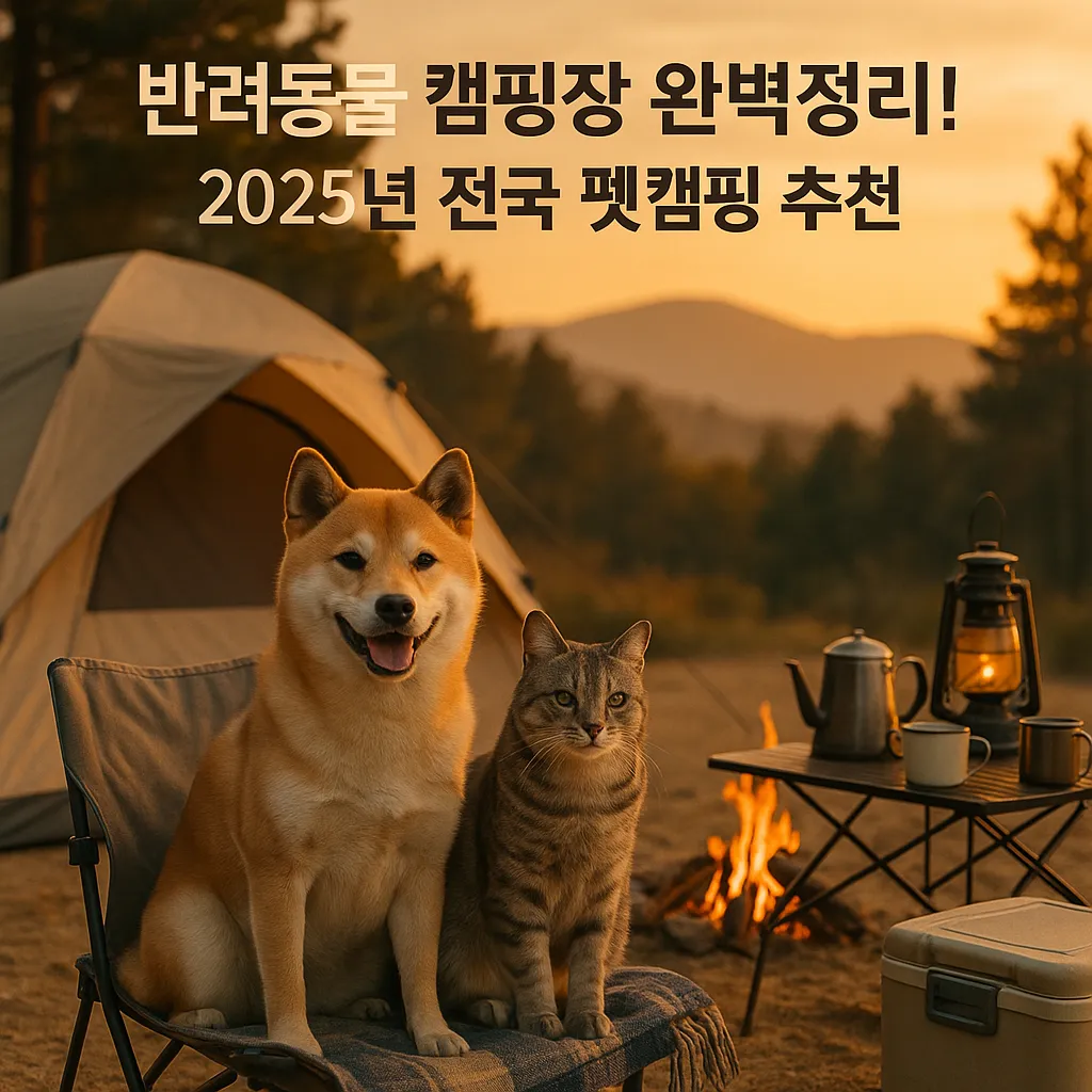 반려동물 캠핑장 완벽정리! 2025년 전국 펫캠핑 추천