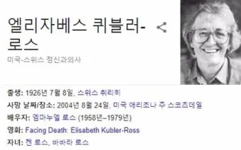 퀴블러로스 죽음 5단계 이론 문제 심리_23