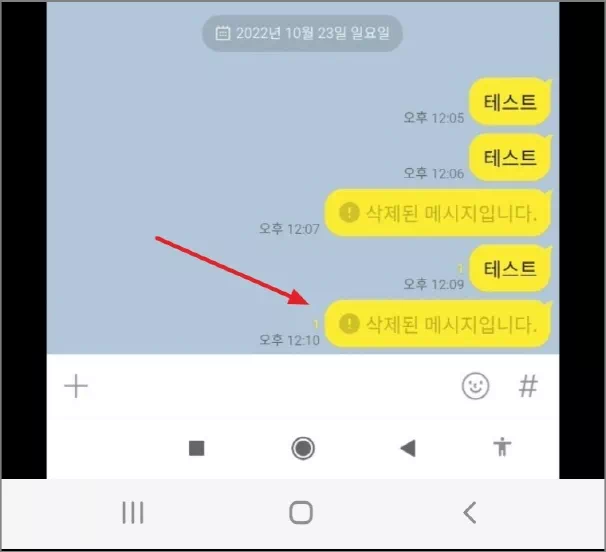 삭제된 메시지