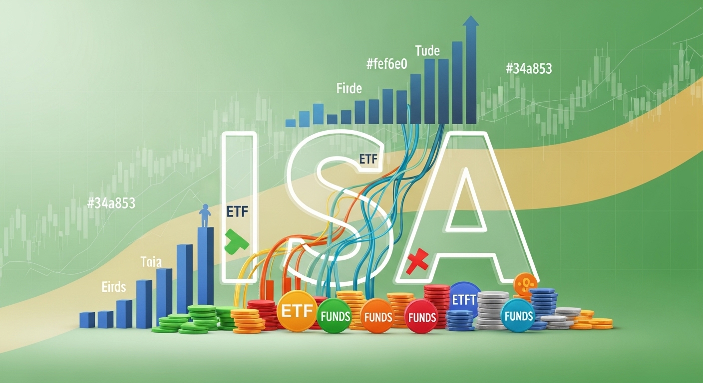 ISA 계좌 안에서 국내외 주식, ETF 등 다양한 투자 자산이 체계적으로 성장하는 모습.